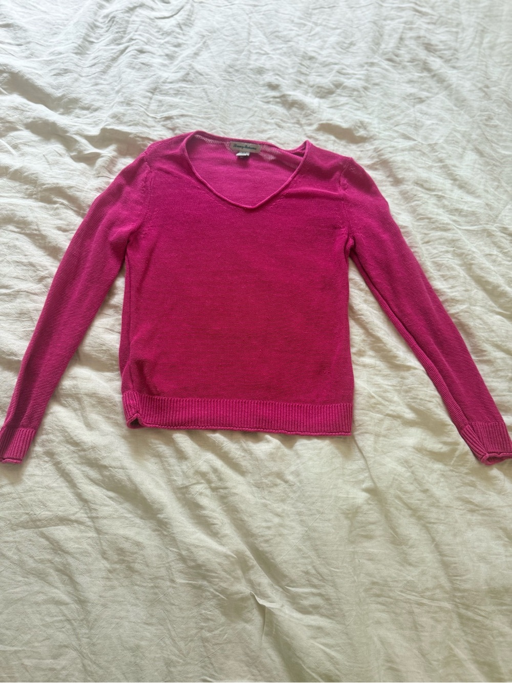 Tommy Bahama Fuchsia V-Neck Women's Sweater